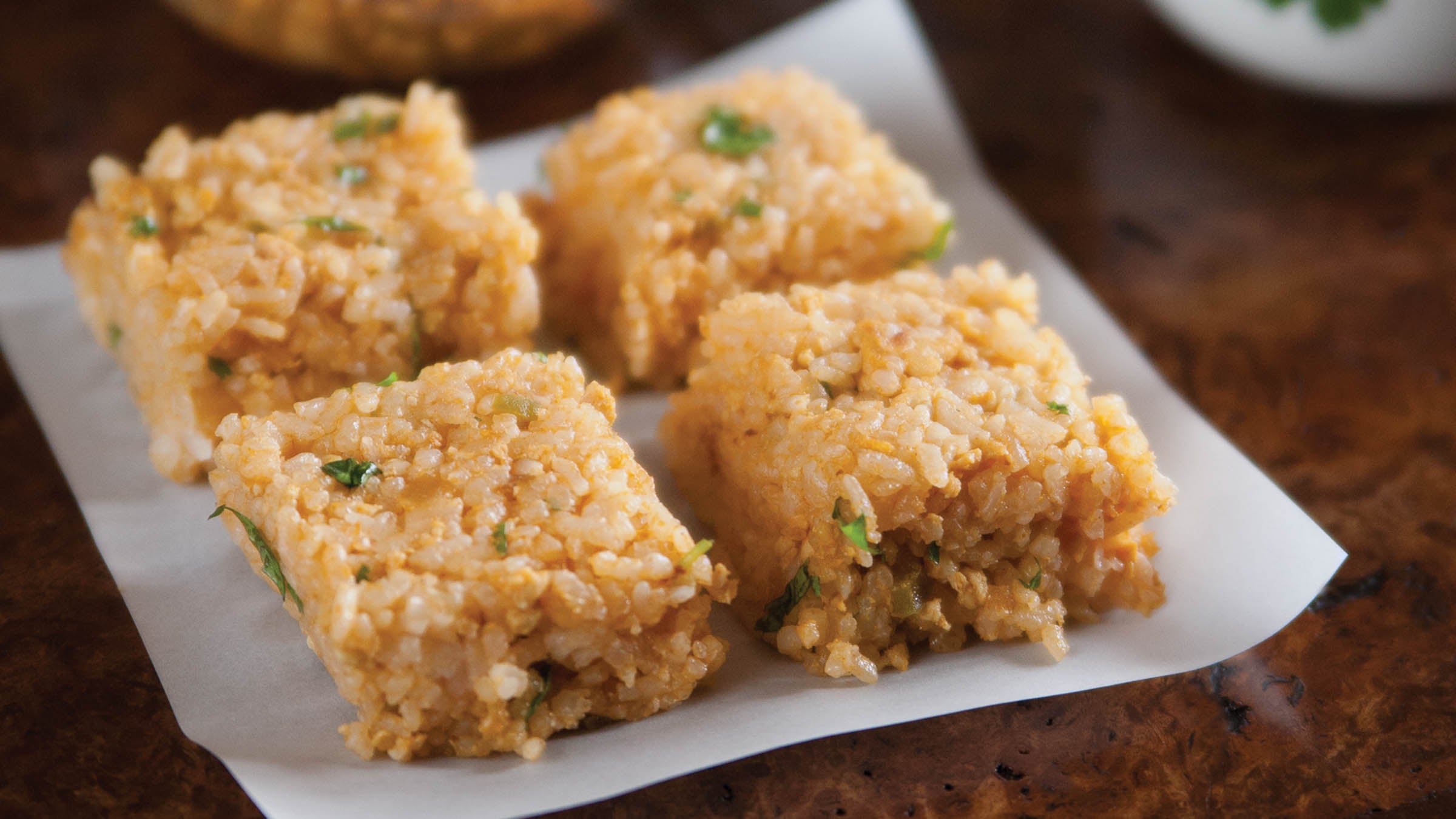 Masala chicken rice cakes