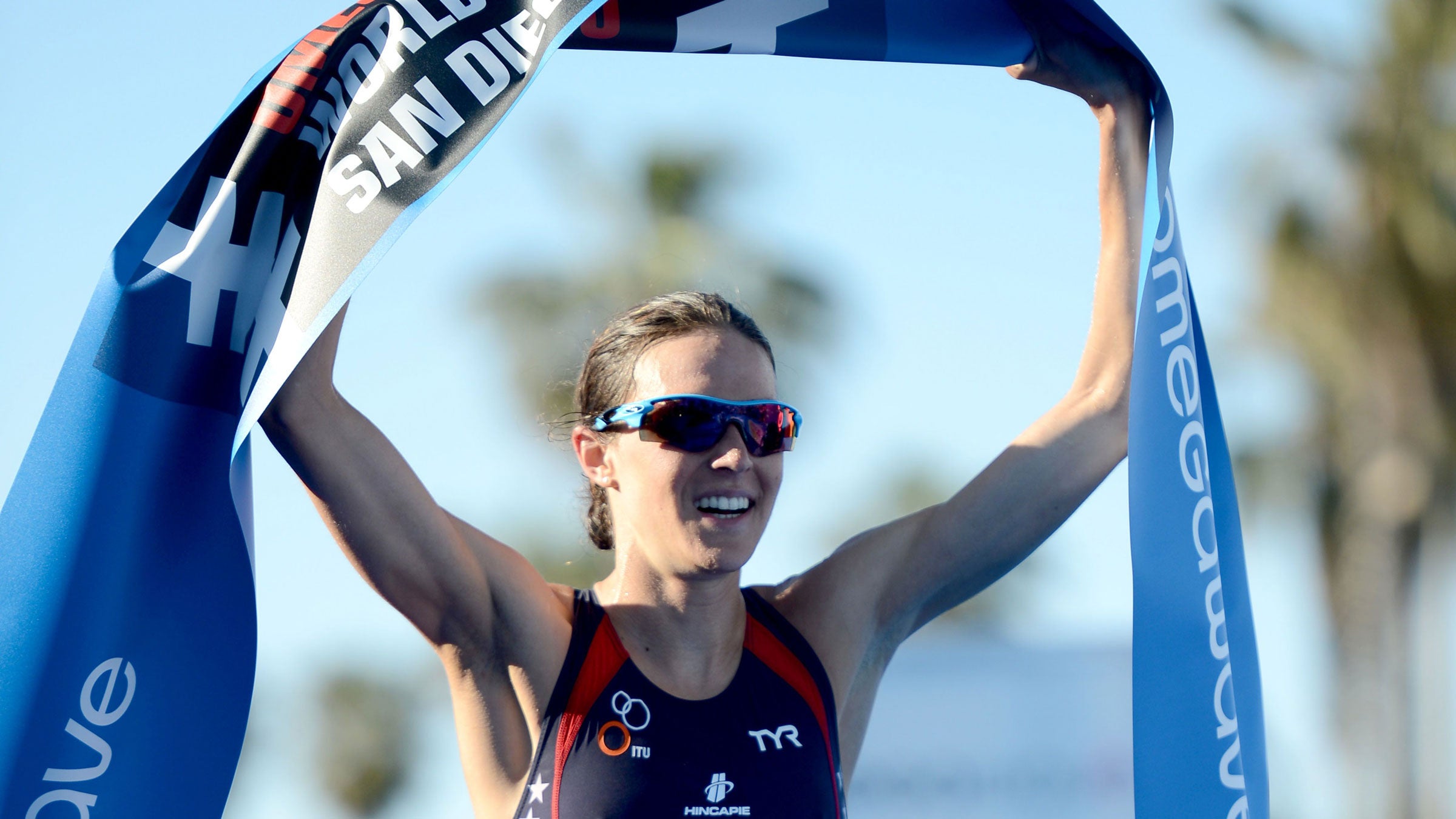Gwen Jorgensen takes the victory in San Diego. 