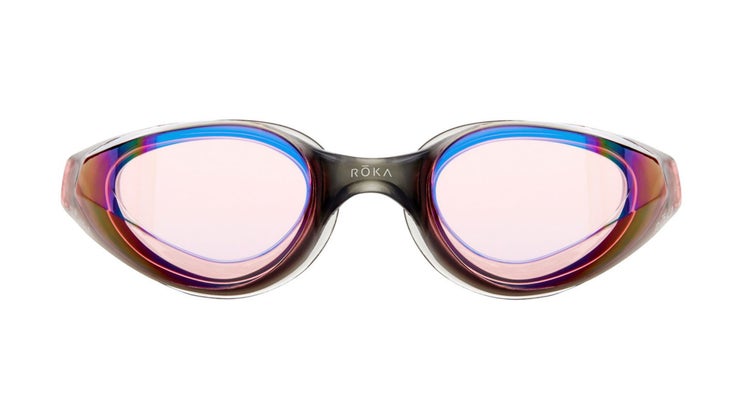 Pink-tinted Roka R1 goggles