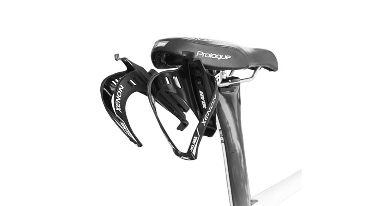Xlab Mini Wing 105 bottle cages mounted behind the seat