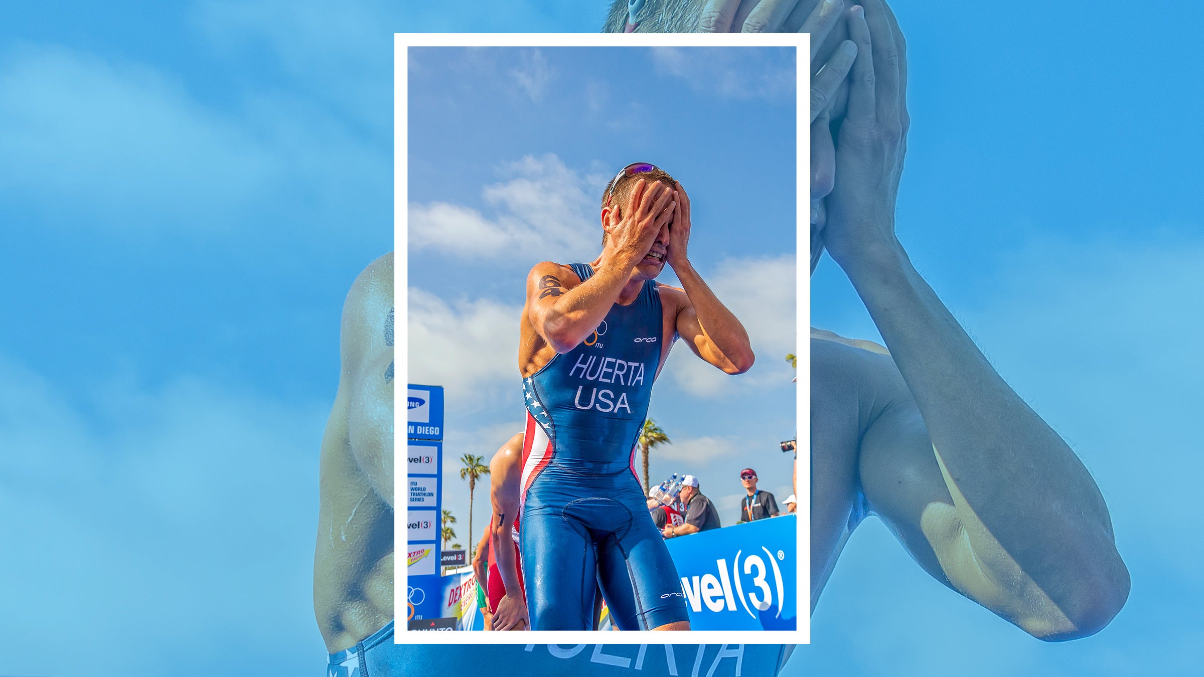 Huerta celebrates earning an Olympic spot.