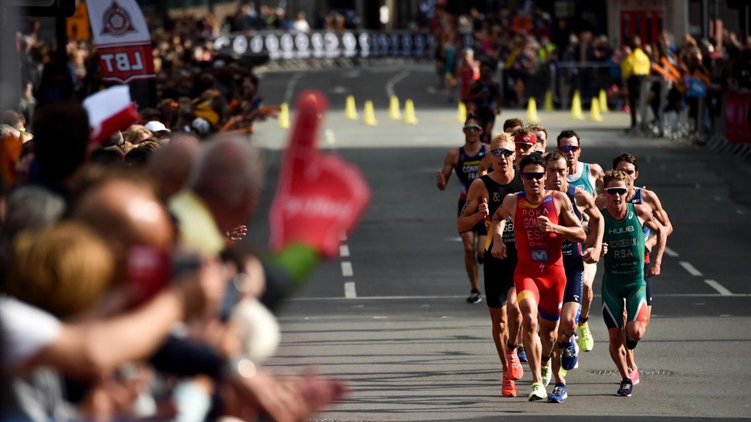 The men battle in Leeds in 2019.