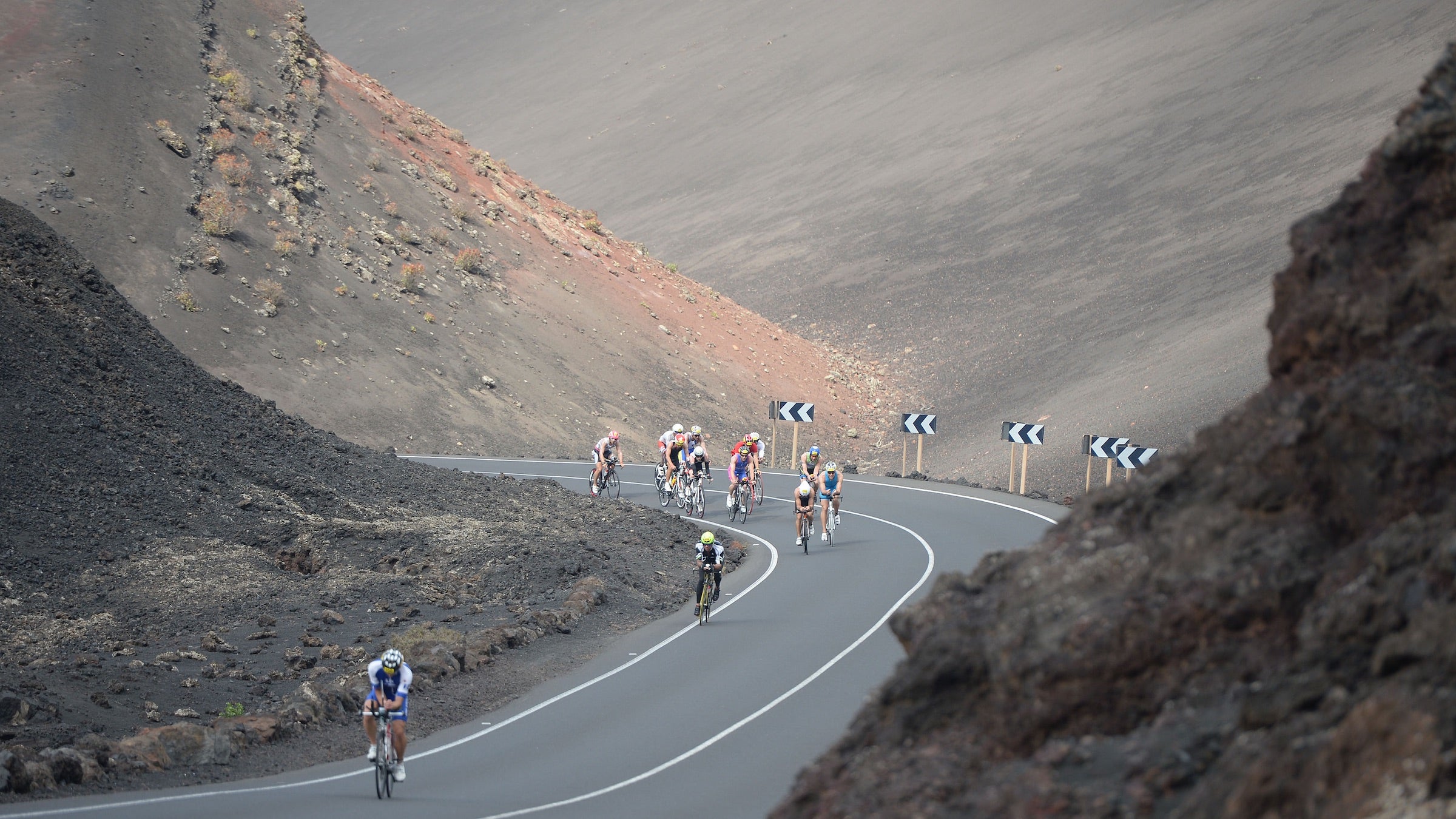 Athletes compete during the 2014 Ironman Lanzarote.