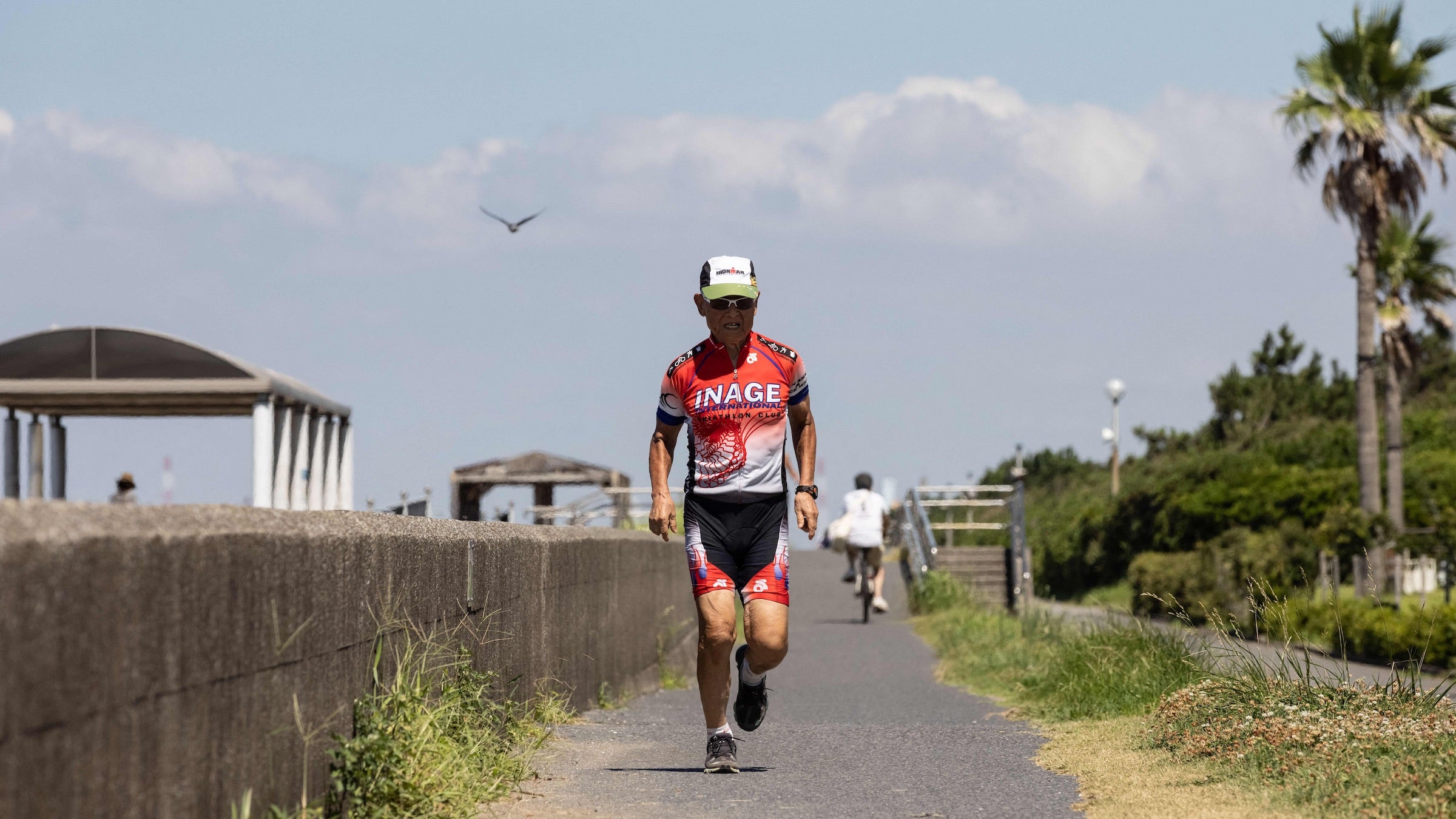 Hiromu Inada prepares for the Ironman World Championships this October—where he would be the oldest athlete ever to finish.