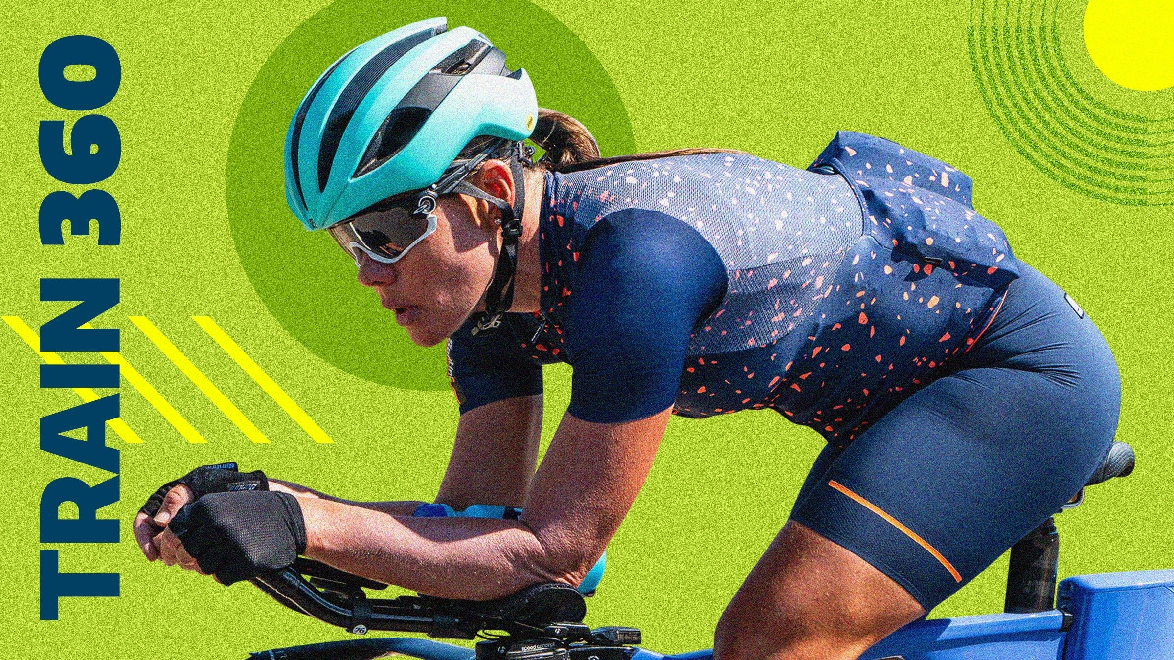 Mirinda Carfrae rides in aero position.