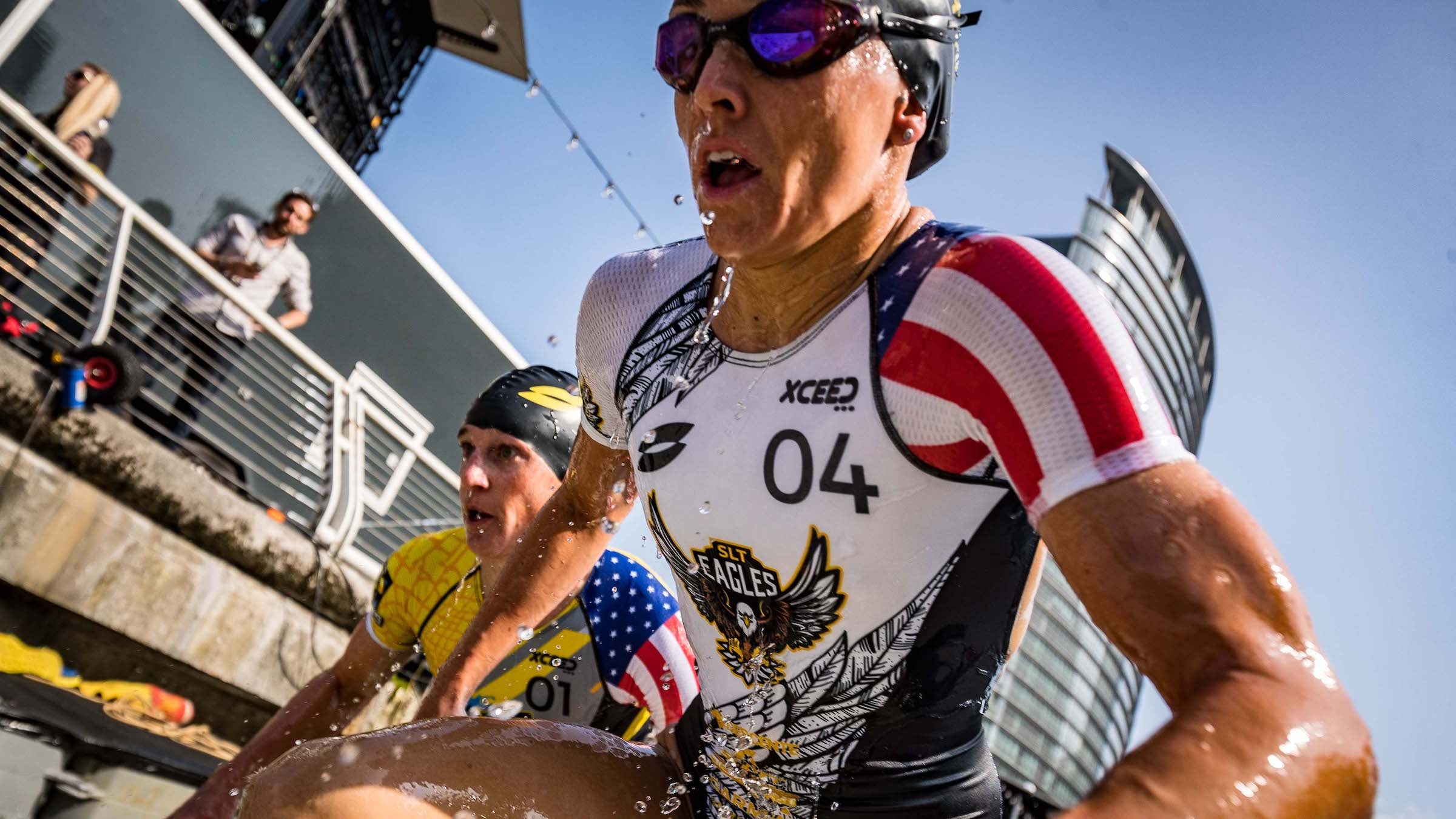 LONDON, ENGLAND - SEPTEMBER 05: during the Womens Pro Race at Super League Triathlon London event at West India Quay on September 04 2021 in London, England. (Darren Wheeler - That Cameraman/SuperLeague)