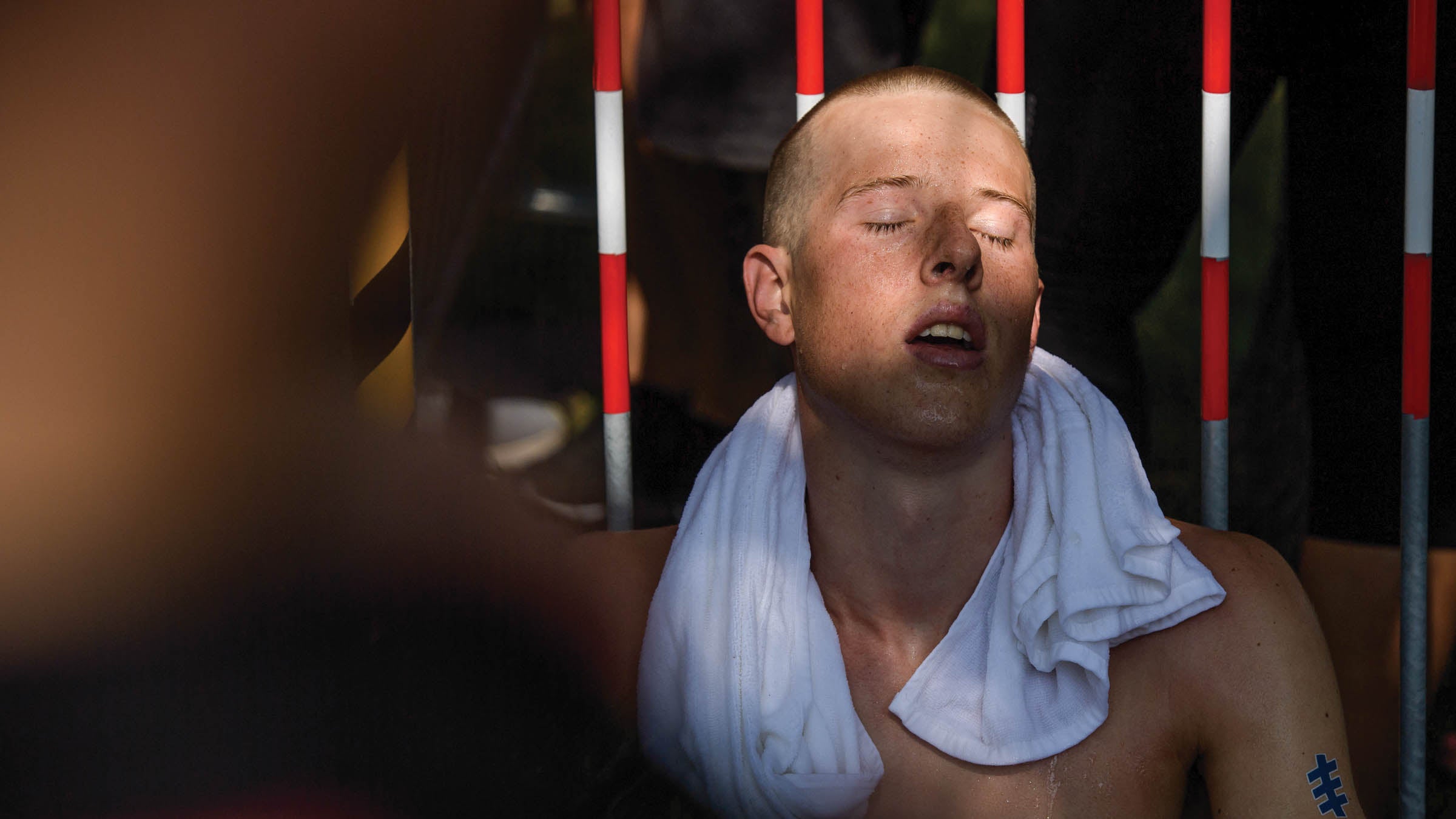 Simon Henseleit of Germany looks tired after a sprint race