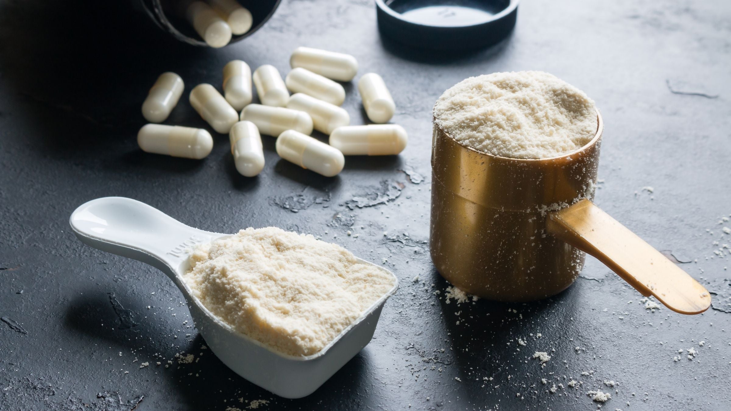 Pre-workout supplements in pills and powder form