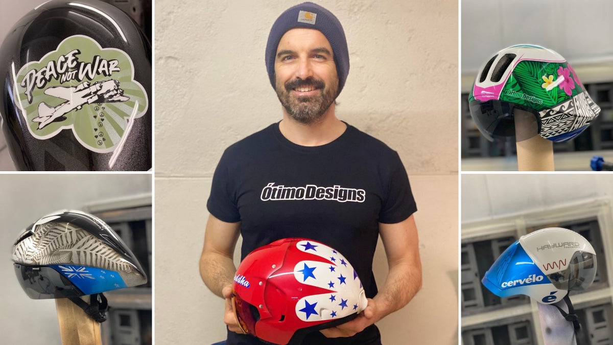 Meet the French Artist Transforming Tri Helmets into Masterpieces