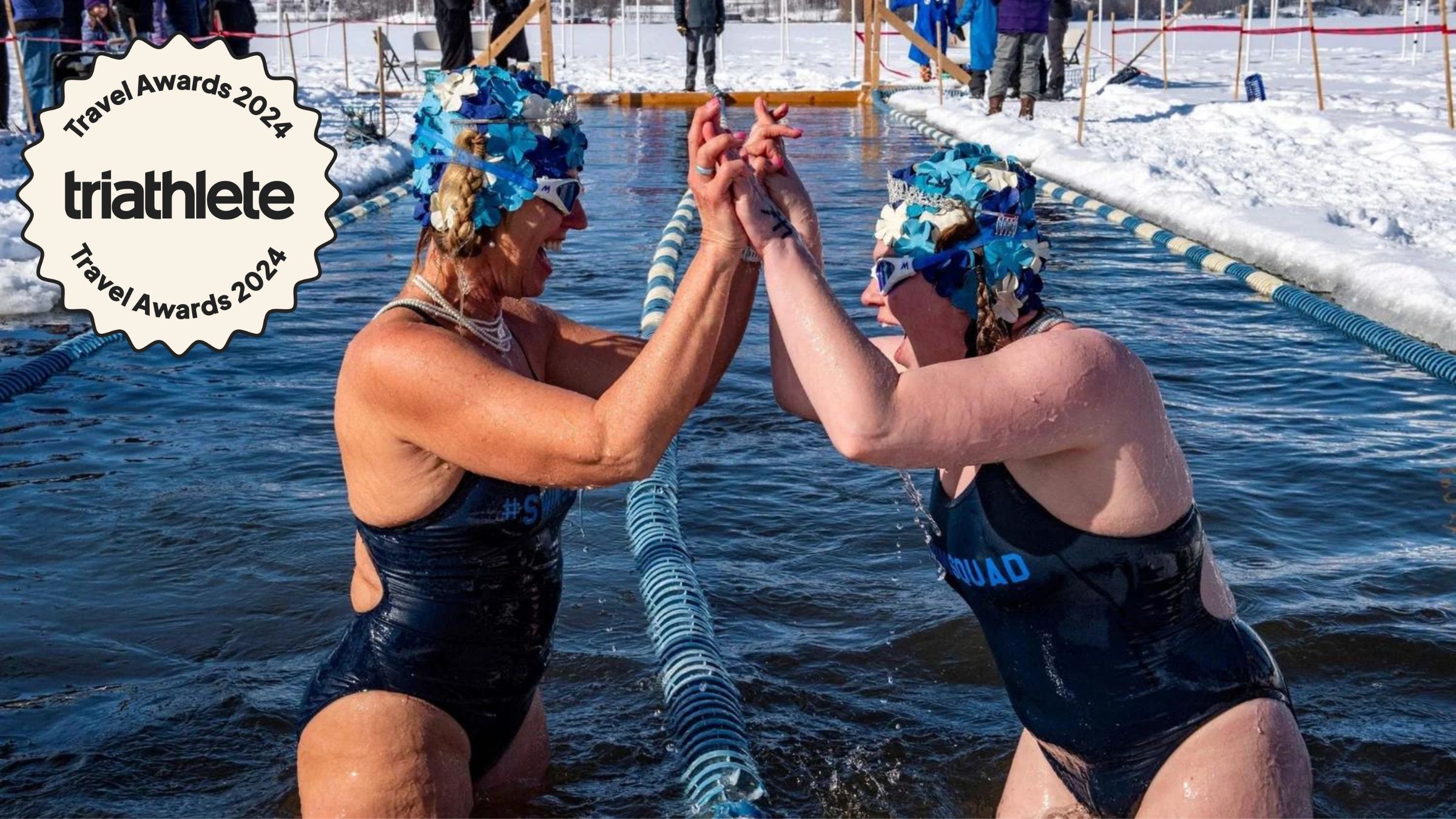 Triathletes race the best open-water swim races