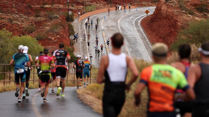Athletes race after completing a 70.3 training plan