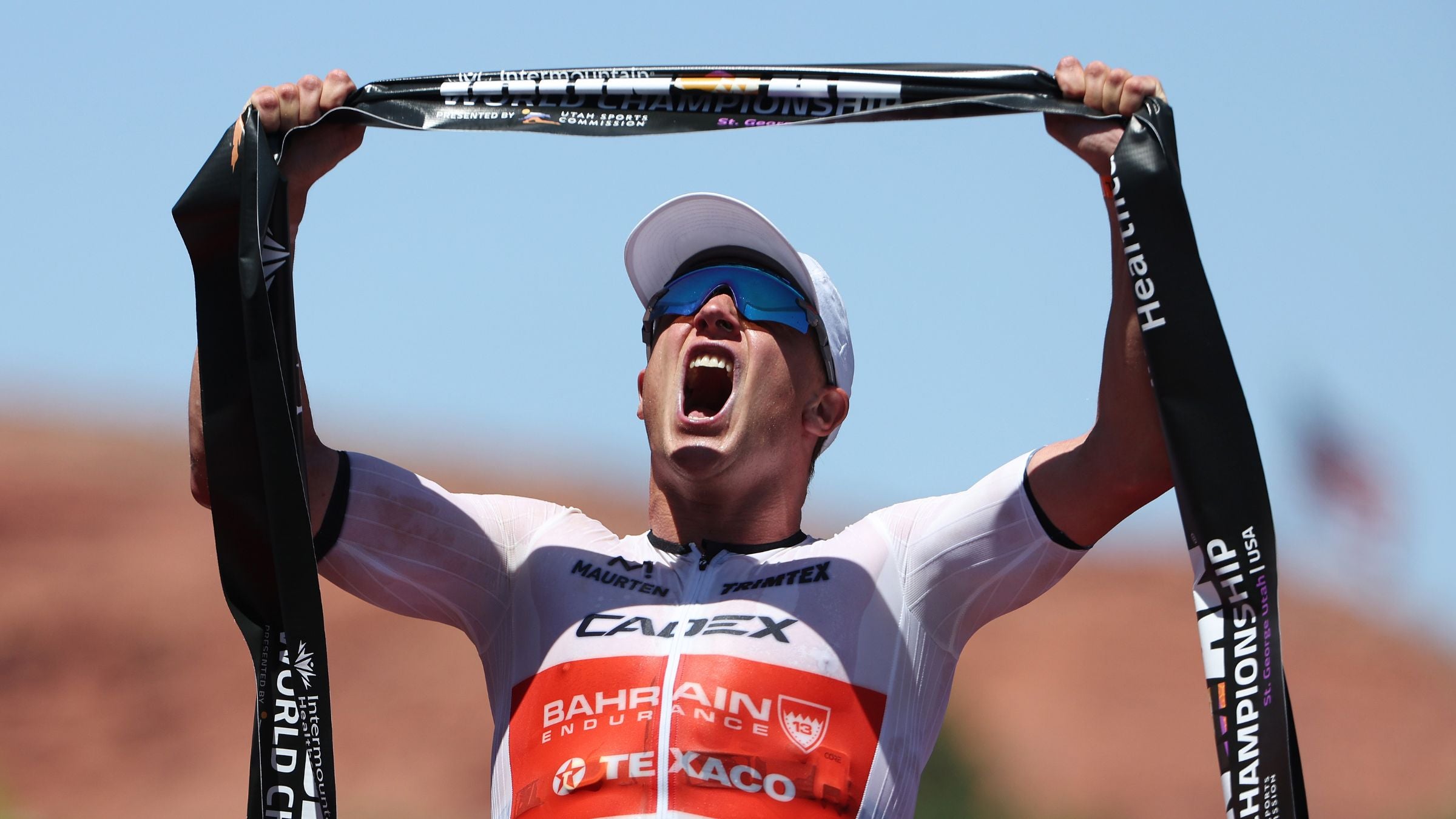 Kristian Blummenfelt wins the 2021 Ironman World Championship held in May 2022 in St. George.