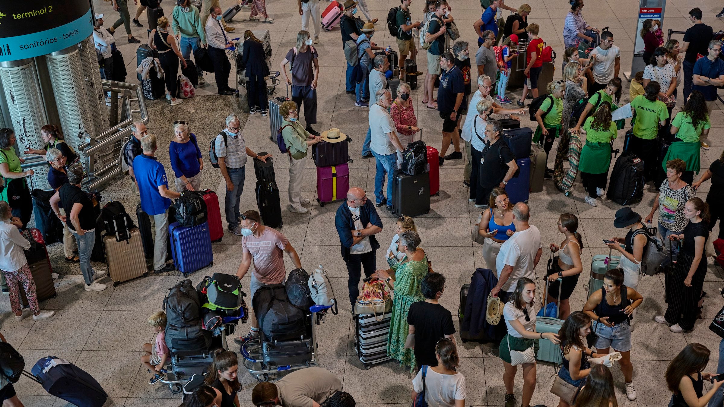 Airports are packed and crowded with demand surging. 