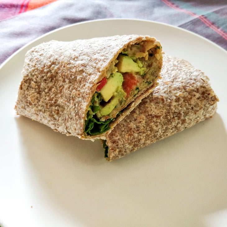 A healthy sandwich recipe for vegetarian bean wraps