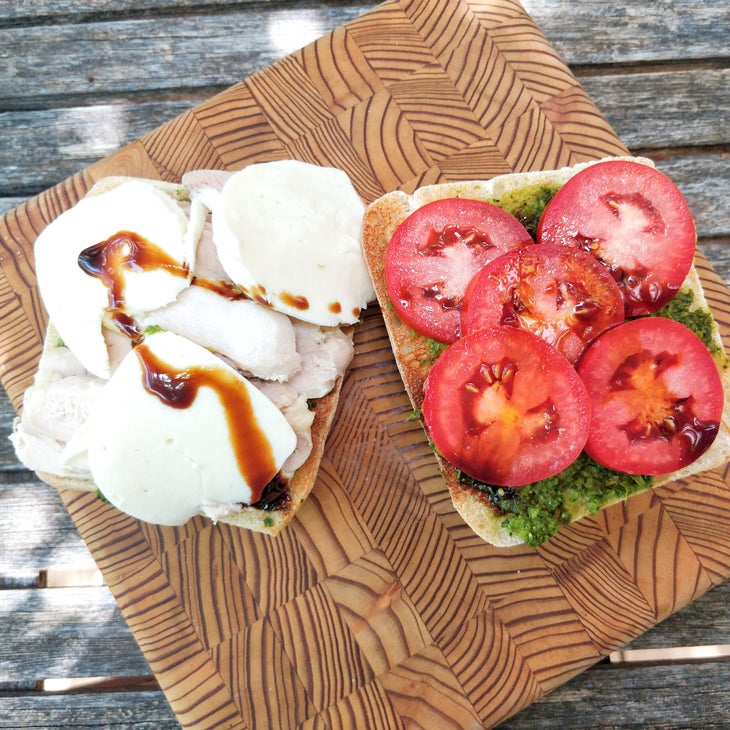 a healthy sandwich recipe for a chicken caprese sandwich