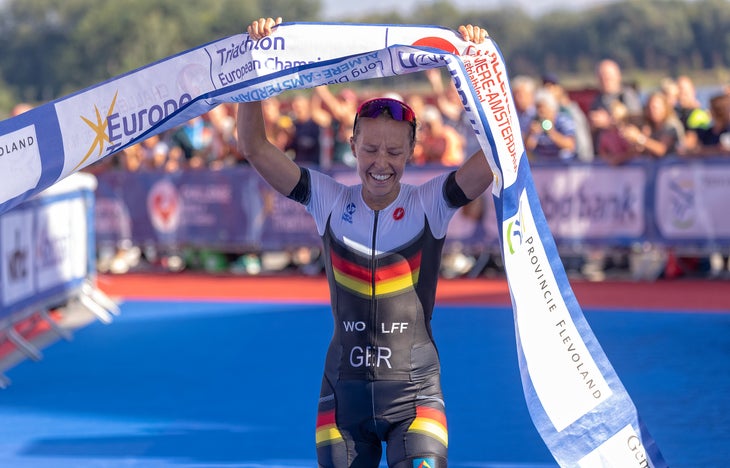 Wolff crosses the finish line to win Challenge Almere