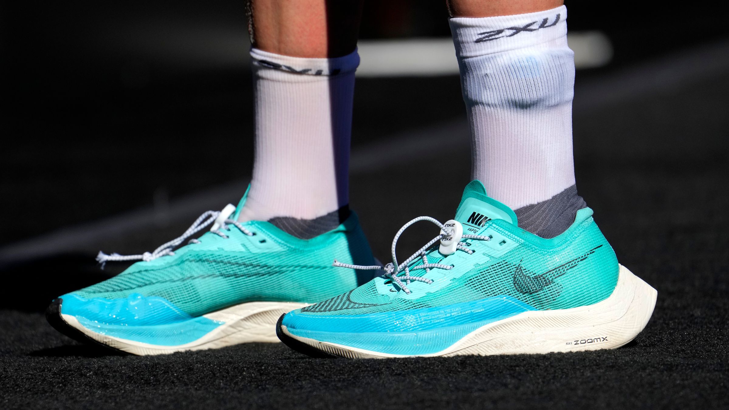 Taylor Knibb wears the fastest shoes at Fastest Shoes at 2022 70.3 Worlds