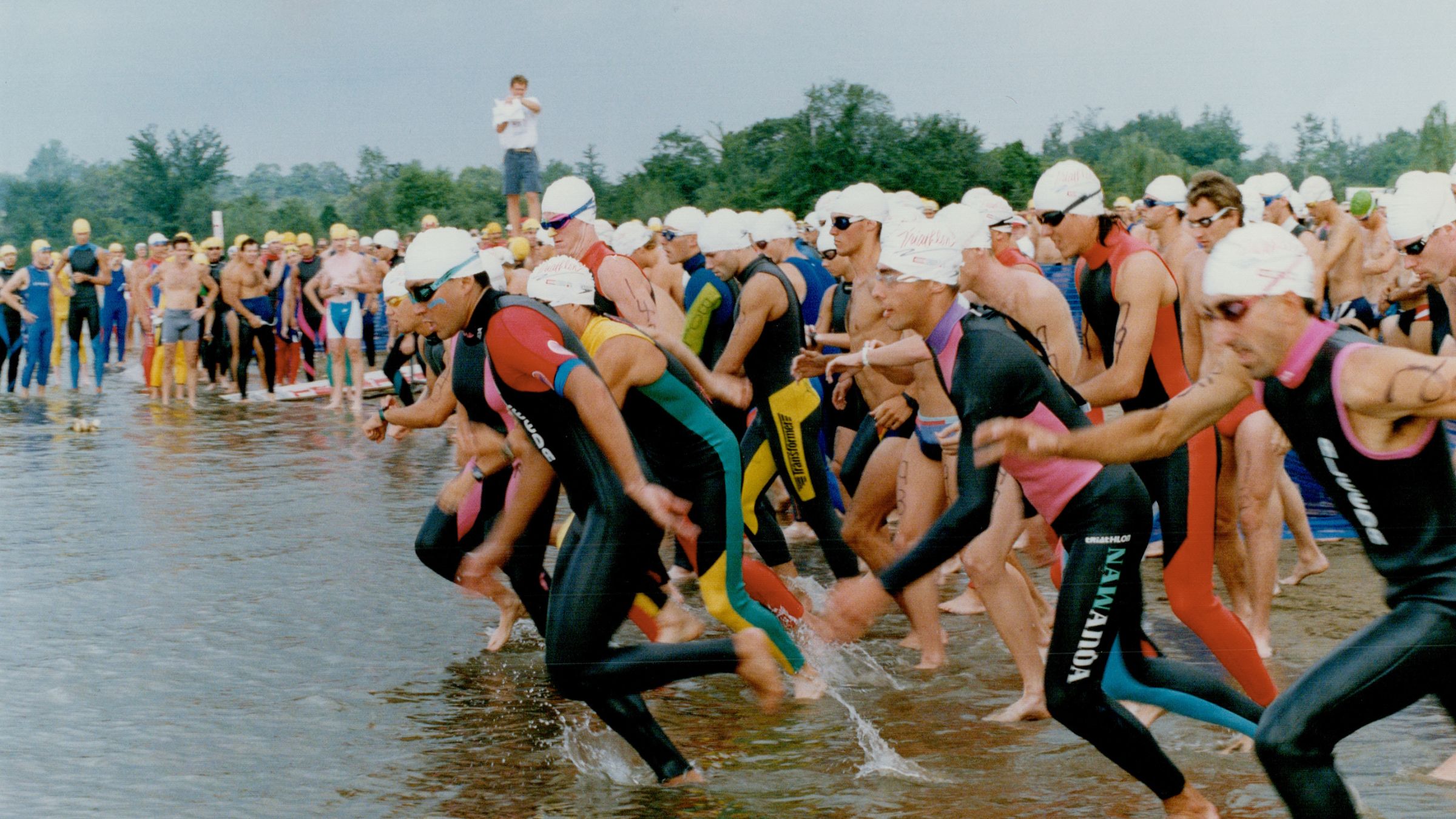 A group of triathletes