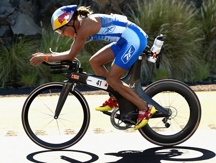 A triathlete on a triathlon bike design