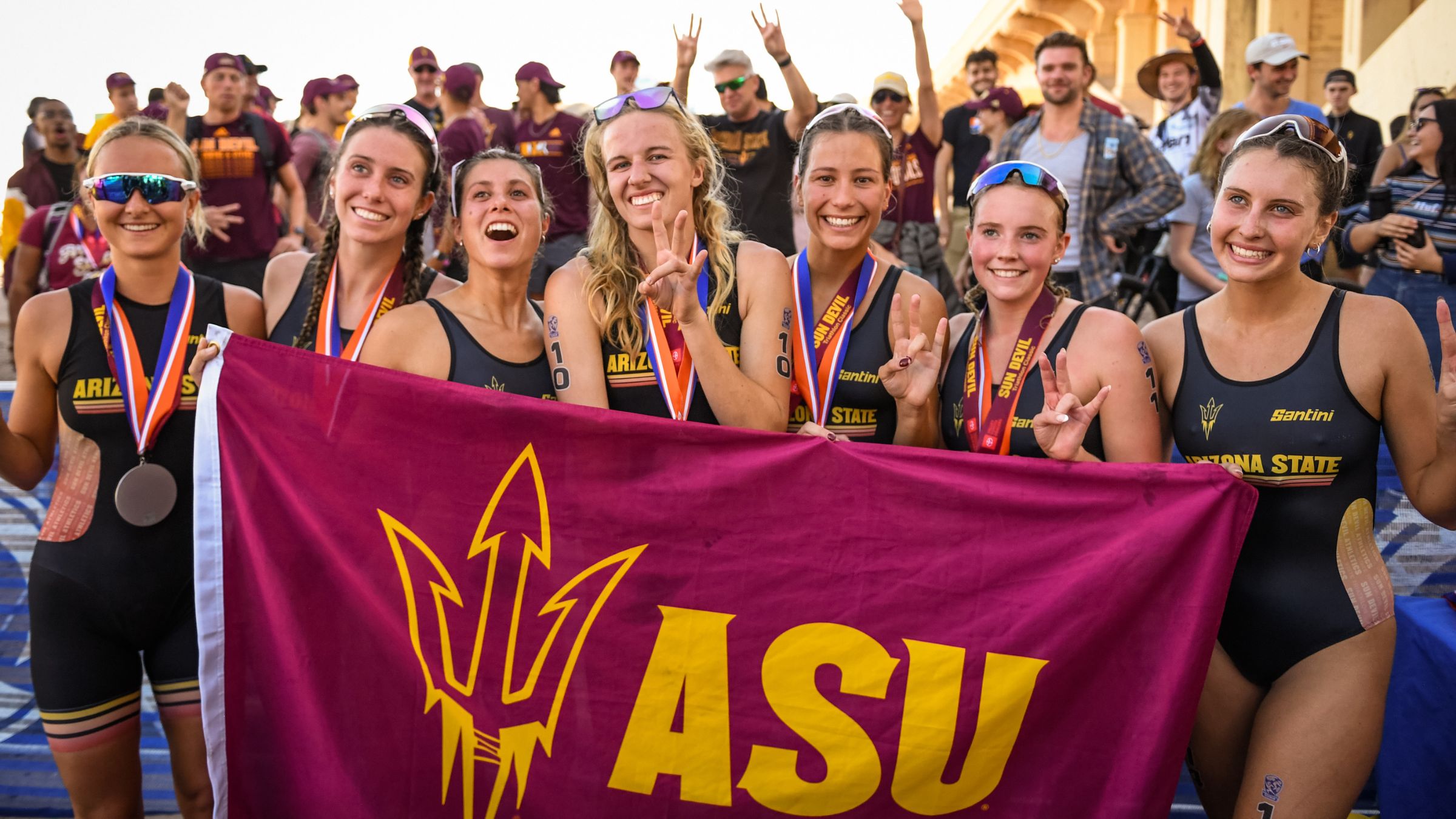 The Arizona State University Women's Triathlon team