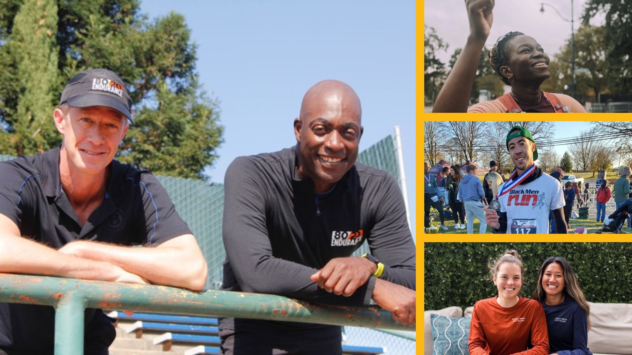 A collage of images featuring coaches from the Coaches of Color Initiative