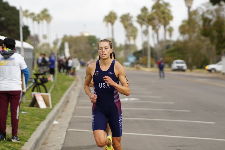 Colleen Quigley wins her first triathlon