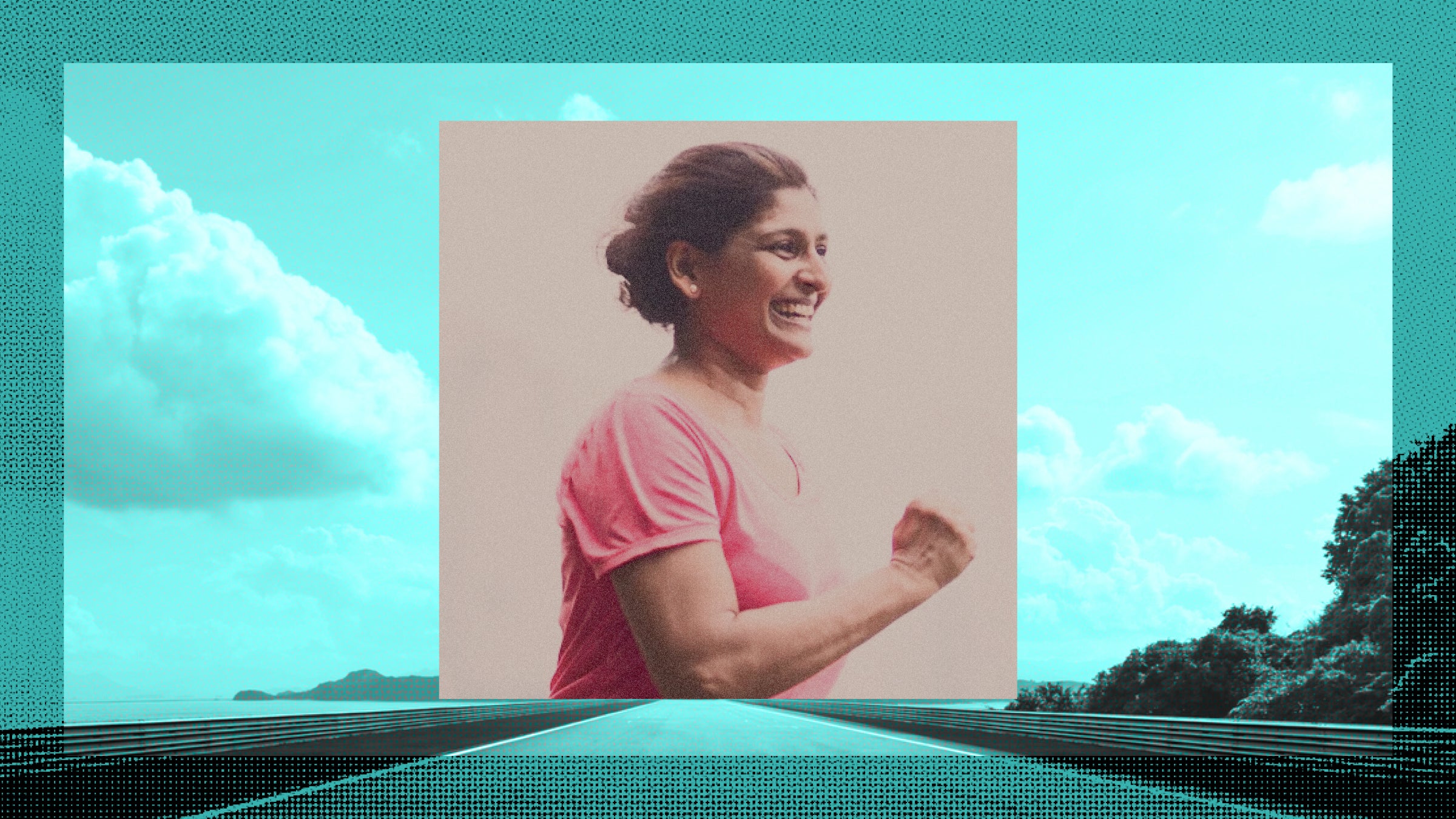 A woman smiles after figuring out how to go from 5K runner to triathlete.