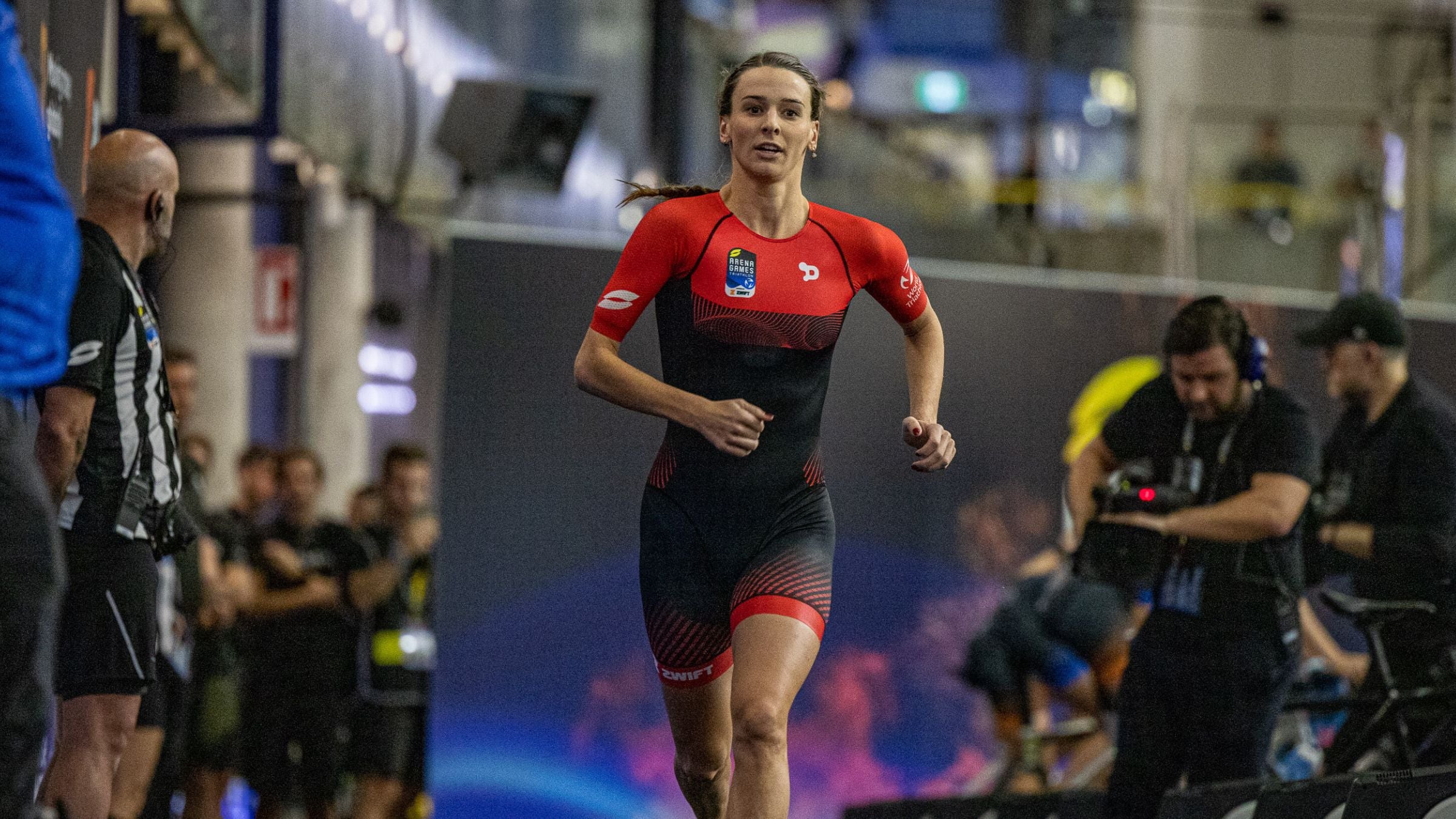 Gina Sereno Triathlete competes at the Super League Arena Games Montreal triathlon