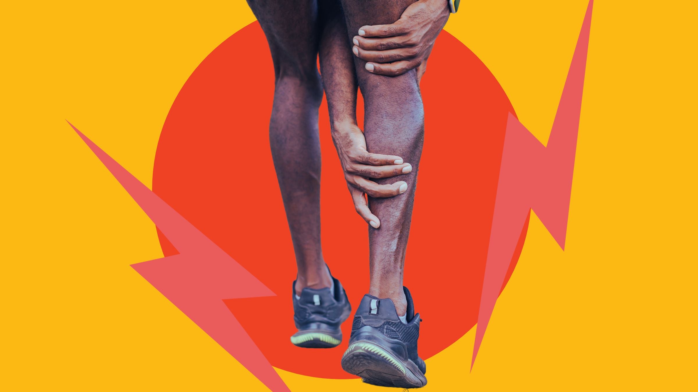 An athlete experiences cramping during a race