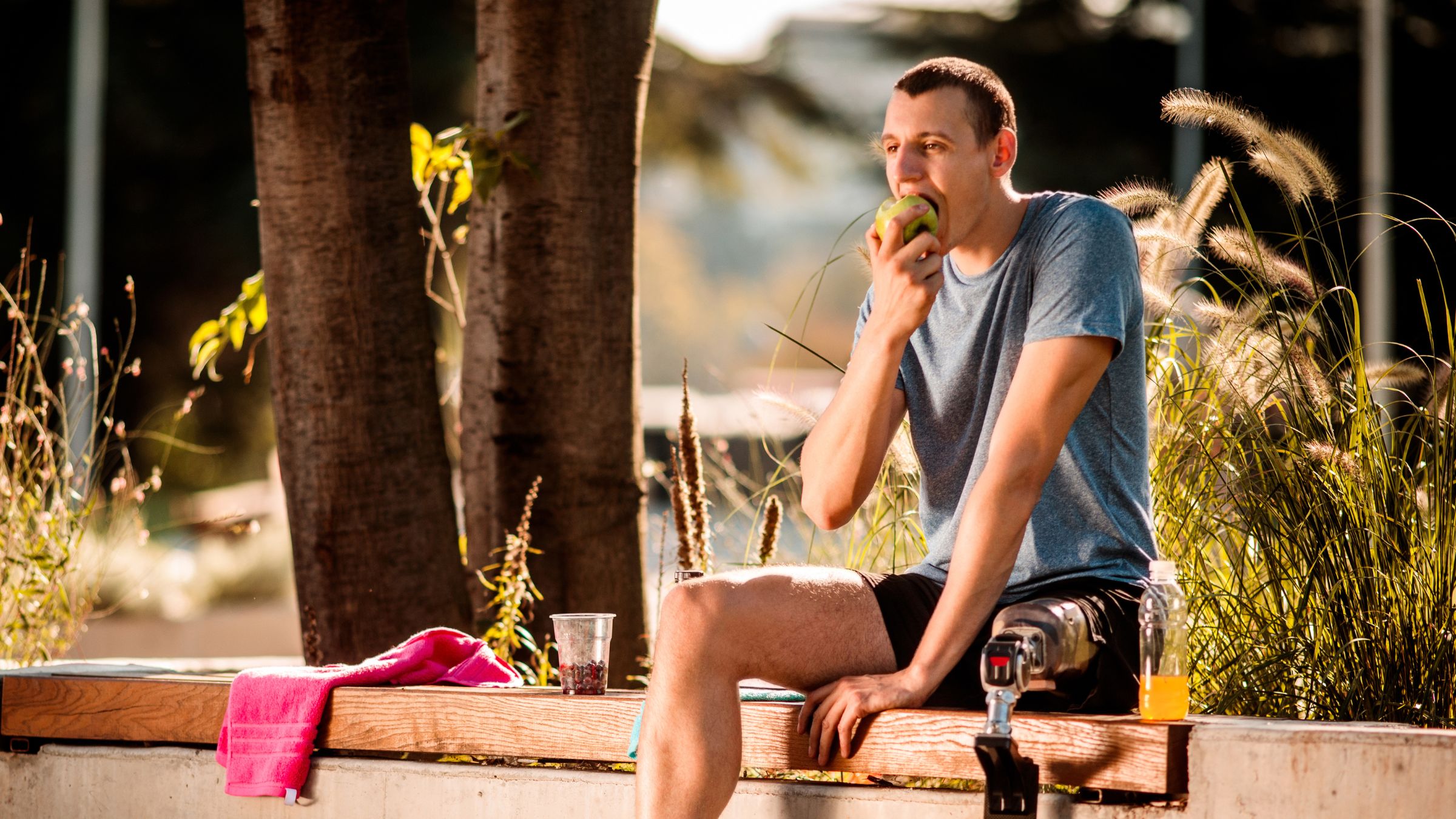 A triathlete eats Vitamins and Minerals for athletic recovery