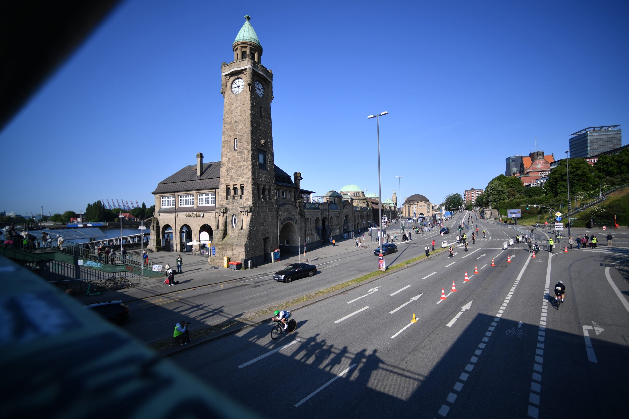 Athletes during the bike leg at the IRONMAN European Championship Hamburg on June 4, 2023 in Hamburg, Germany.