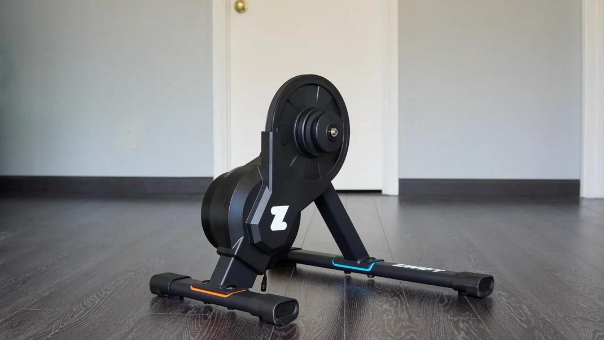 A Zwift Hub One smart trainer, reviewed for this article