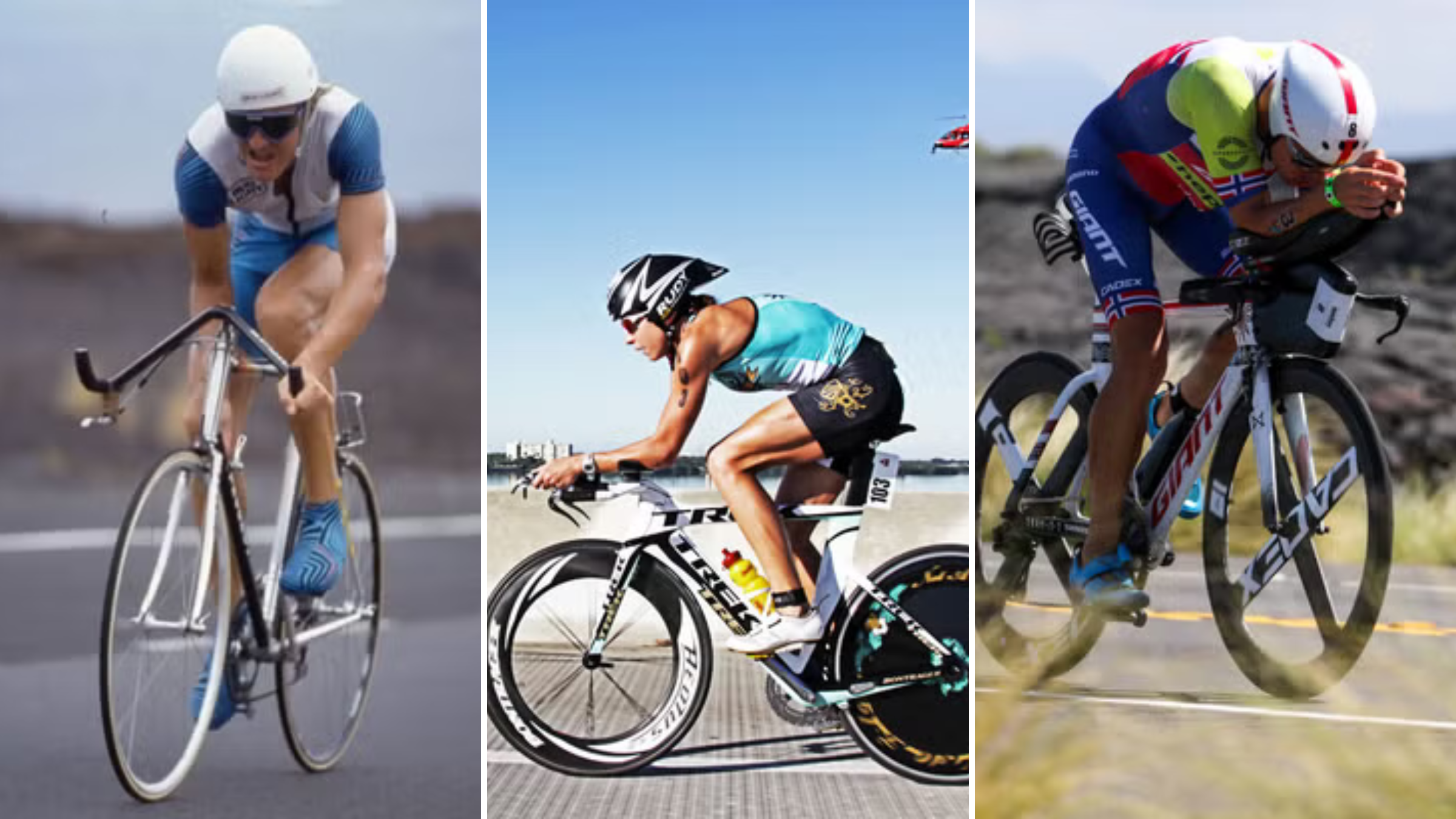 See how triathlon has invented and contributed to the aero position on the bike over the last several decades.