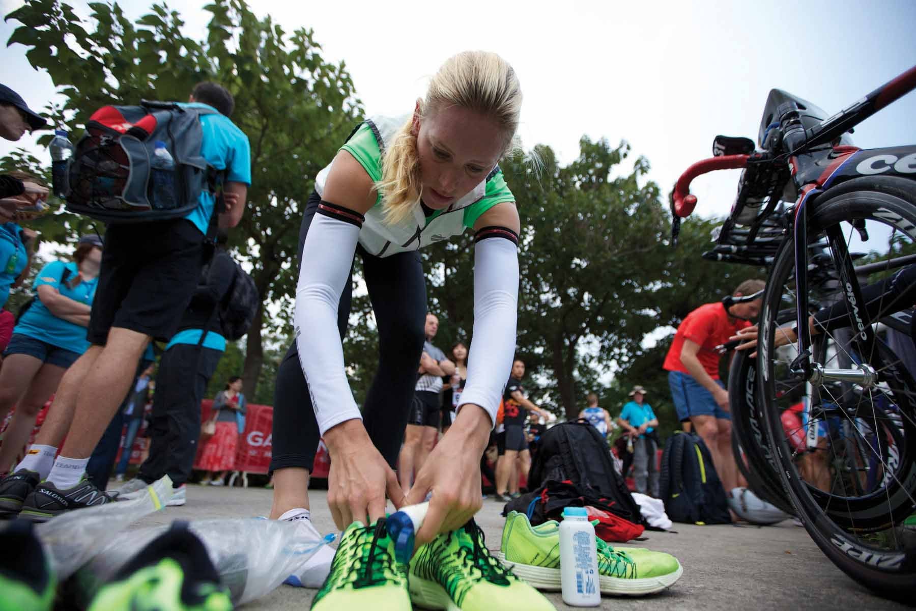 triathlon elastic bands transition