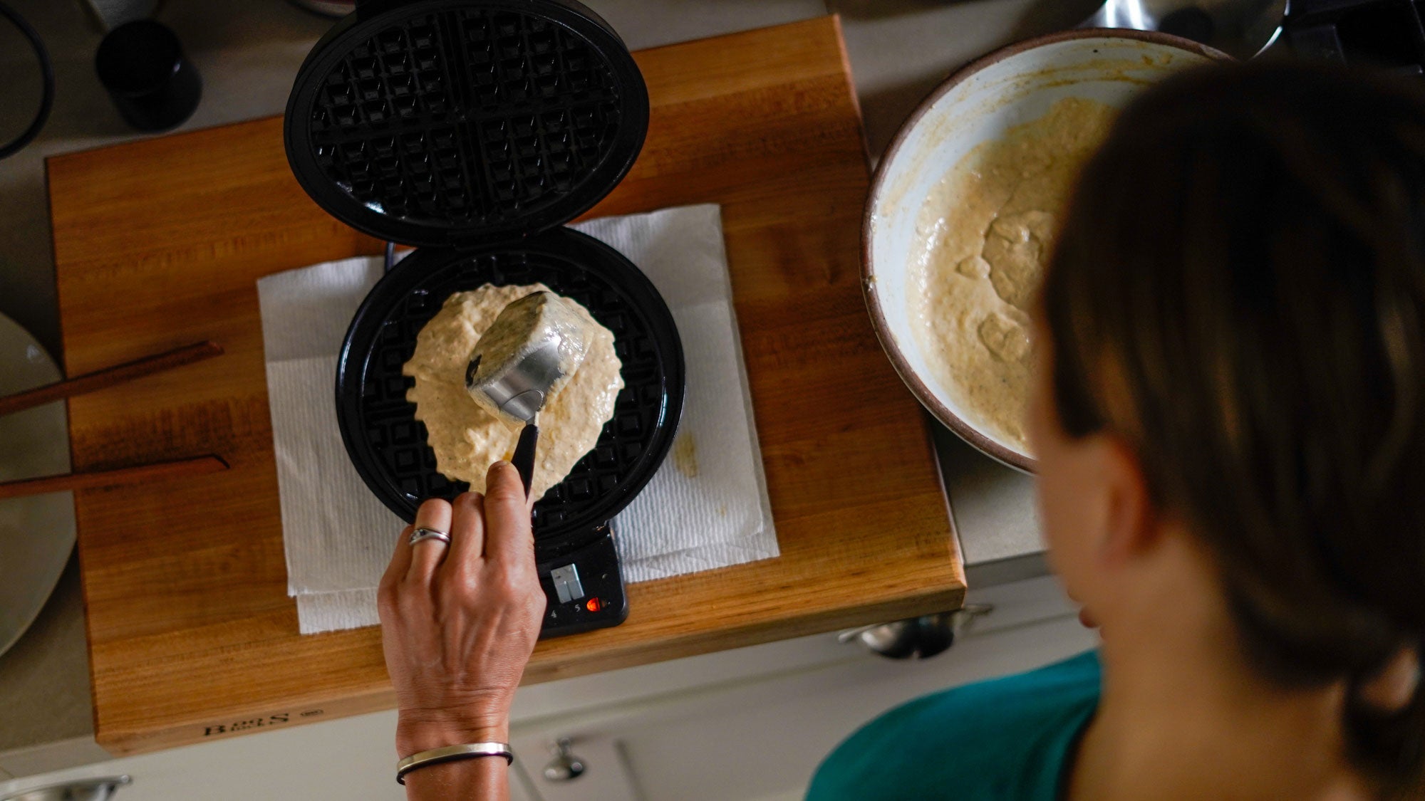 Overnight Yeasted Whole Wheat Waffles
