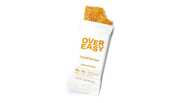 The Over Easy Peanut Butter Breakfast Bar is one of the best nutrition bars for breakfast.
